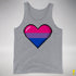 Bisexual Pride Pixel Heart Premium Tank Top - Grey Heather